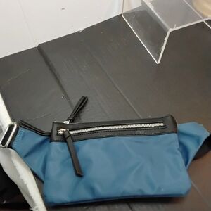 Elegant Blue and Black Women's Belt Bag